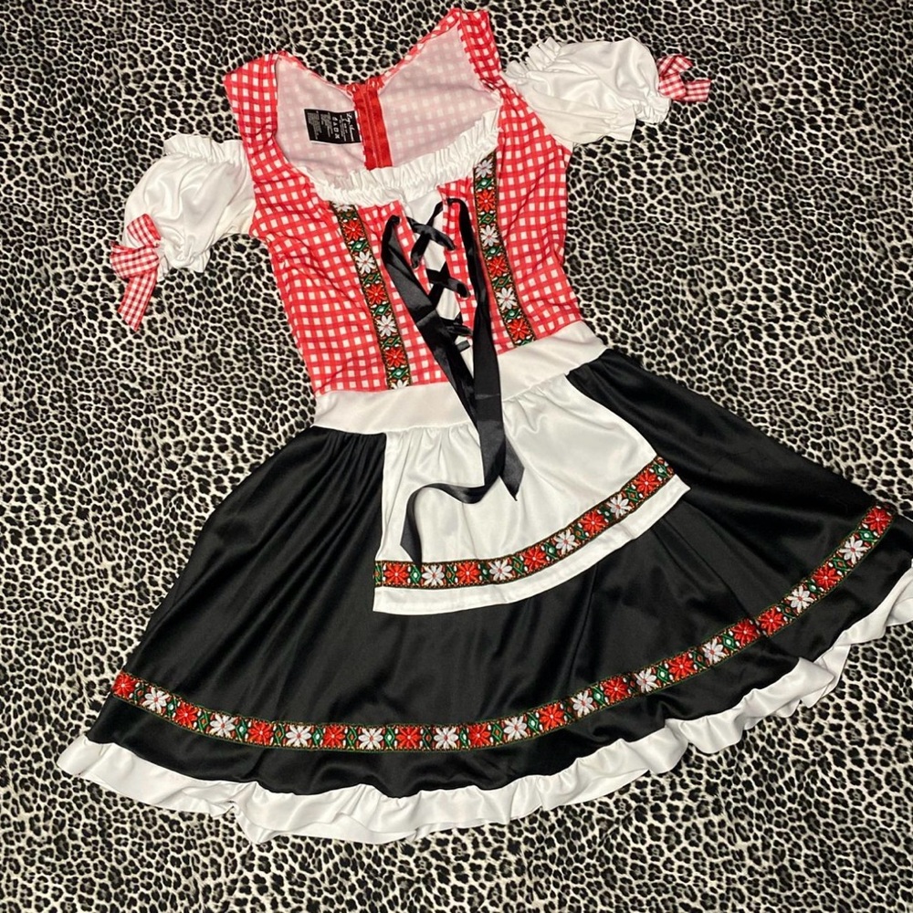 Leg Avenue Red and Black gingham Mini Dress